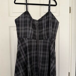 Dolls Kill Black and Gray Mini Dress